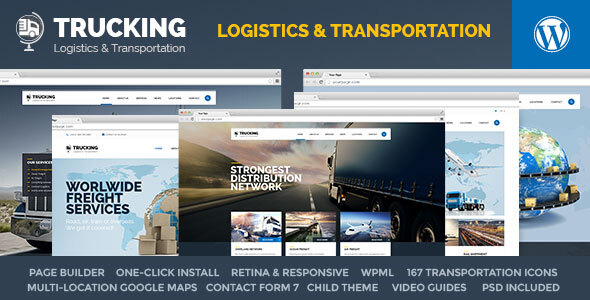Trucking - Transportation & Logistics WordPress Logo